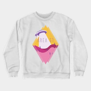 Triple DIamond-View Area 51 Desert in Pink Crewneck Sweatshirt